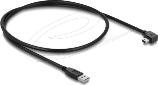 Delock Usb Kabel Usb Hann Rett Til Mini Usb Type B Hann Rettvinklet Usb 2.0 50 Cm Svart