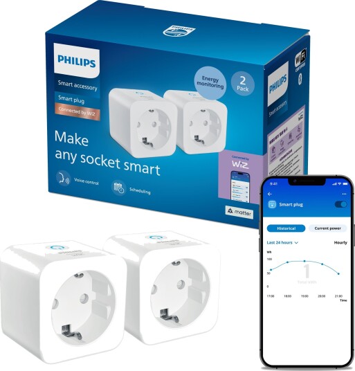 Philips Smart Plug strømmåler (2-pakk)