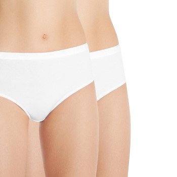 DIM Truser 2P Coton Stretch Plus MyBio Maxi Hvit ?kologisk bomull X-Large Dame