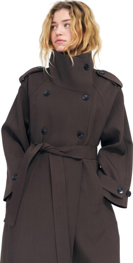 crās Leonoracras Trenchcoat   Brown   34