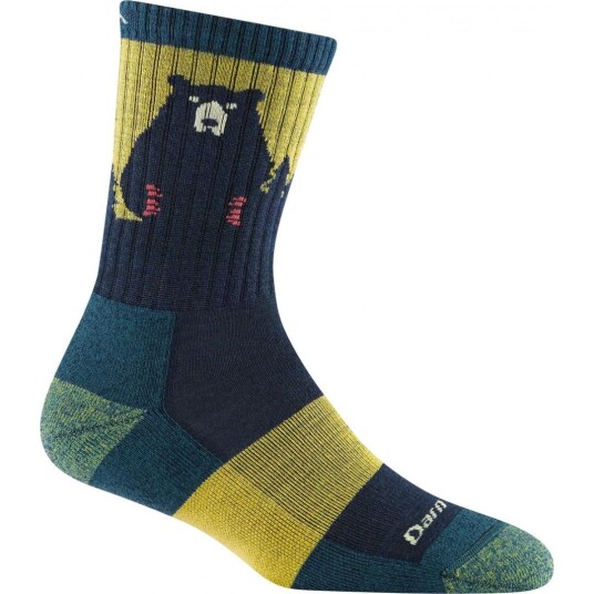 Darn Tough  Bear Town Micro Crew Lightweight With Cushion, Dark Teal, MEDIUM