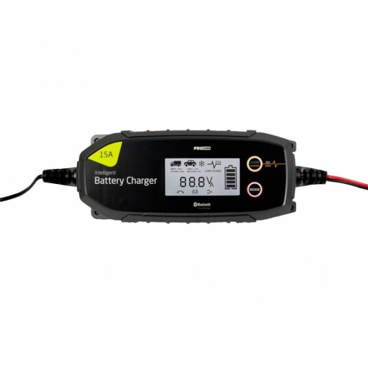 PROUSER Elektronisk Batterilader 12/24V 15A Bluetooth