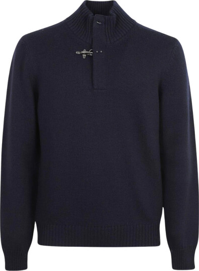 Fay, Herre, Strikkevarer, Blå, 2XL,