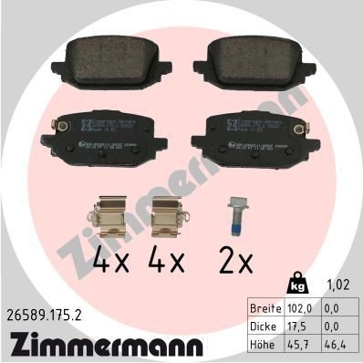 Bremseklosser ZIMMERMANN 26589.175.2