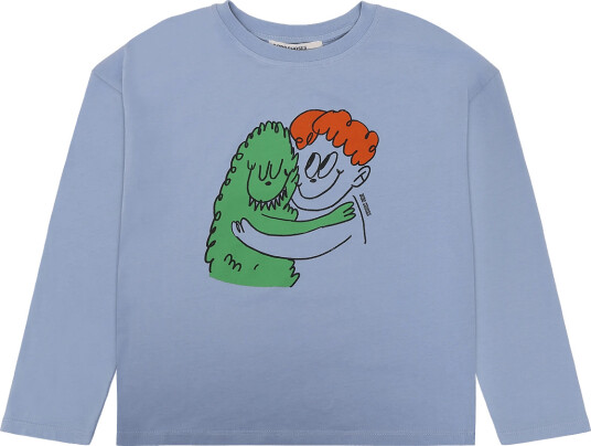 Bobo Choses Hug Hairy Monster T Shirt Top Blue 155