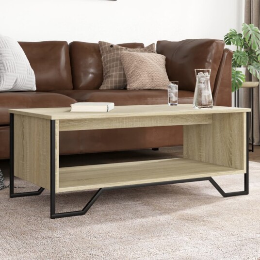 Salongbord sonoma eik 100x51x40 cm konstruert tre 848480