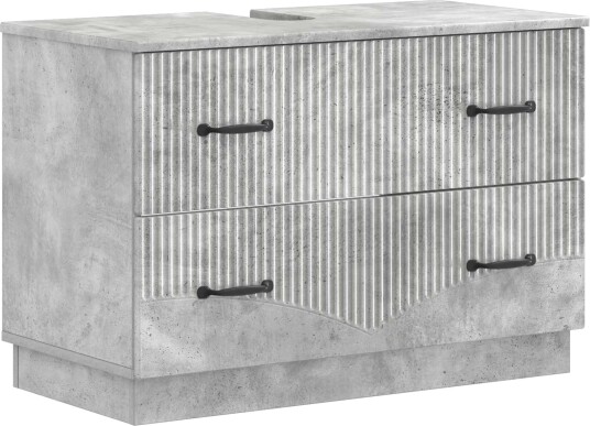 vidaXL Baderomsvaskeskap HOORN Betonggrå 82 x 41 x 56 cm