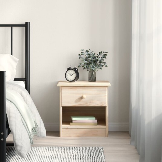 vidaXL Nattbord ALTA 43x35x40,5 cm heltre furu