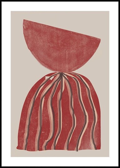 Crimson Silhouette Plakat / 100x150cm