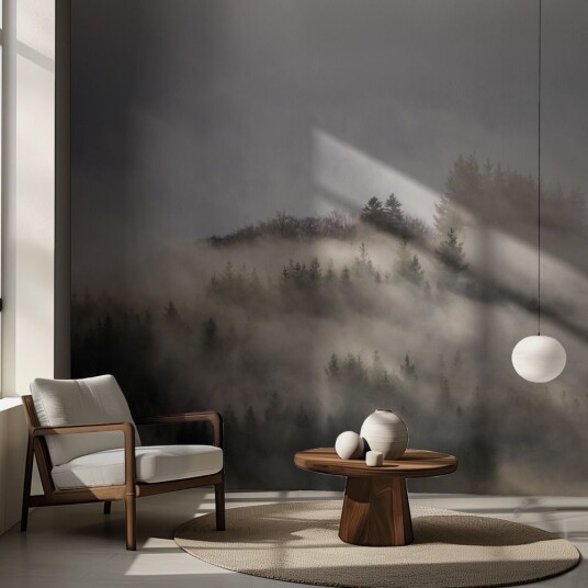 Tapet Tåket Skogsdesign Tapet Tåket Skogsdesign