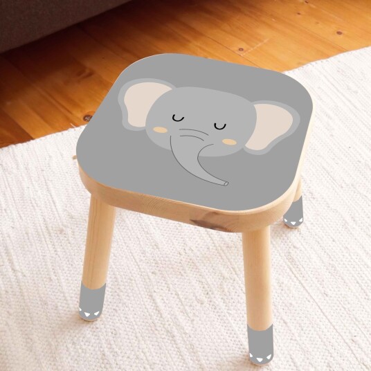 Selvklebende Klistremerke – Flisat Krakk Dekal / Elefant Design