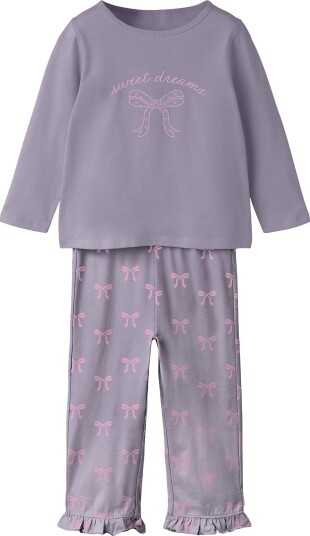 Name It Pysjamas   2 Deler   NmfRaniq   Lavender Grå   Name It   1½ år (86)   2 delt nattøy Lilla Rosa