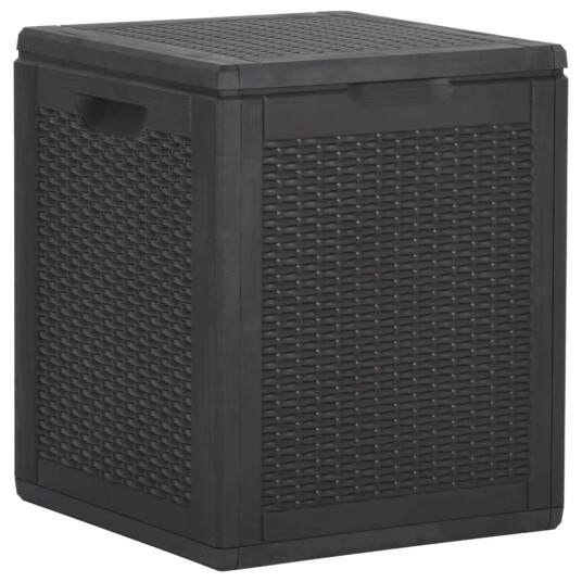 vidaXL Putekasse for hage 90 L svart PP rotting