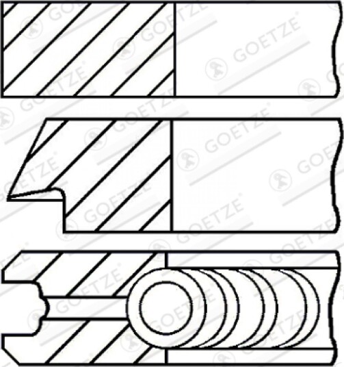 Stempelringsett GOETZE ENGINE 08 429300 00