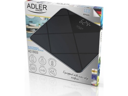 Adler Ad 8169 Elektronisk Personvekt 180 Kg 100 G Sort Grafitt Rektangel Berøringskontroll