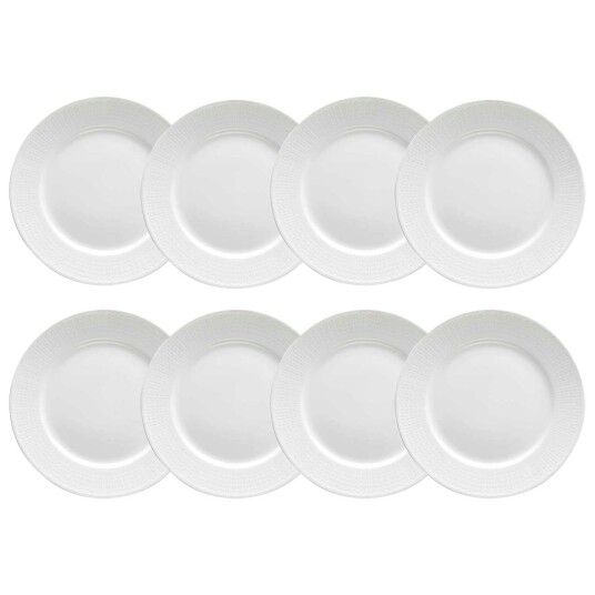 Rörstrand Swedish Grace Plate 27 cm Snow White 8 Pcs