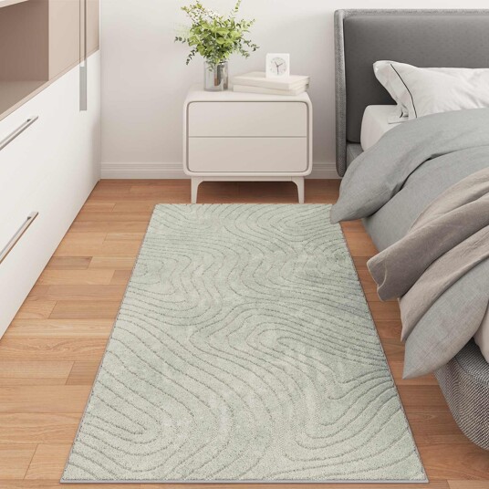  Områdetepper Rektangulær PALMERAS grønn 80 x 150 cm Polyester