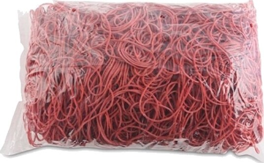 Office Products Gummistrikker Til Reseptark Diameter 70 Mm 1,5X1,5 Mm 60% Gummi 1000 G Rød Pakke