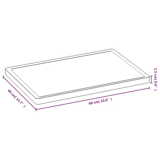 Skjærebrett 40x60x1,5 cm bambus 352772 Skjærebrett 40x60x1,5 cm bambus 352772