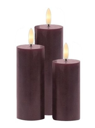 Sirius Home Sille Genopladelig Bloklyssæt Bordeaux Ø 5 Cm 3 Stk Sirius Home Sille Genopladelig Bloklyssæt Bordeaux Ø 5 Cm 3 Stk