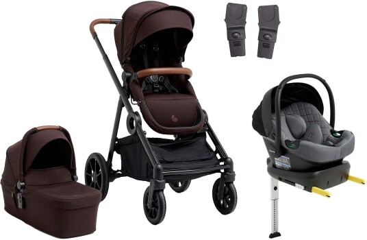Beemoo Pro Multi 2 Duovogn inkl Route i-Size Babybilstol & Base Espresso Brown/Mineral Grey