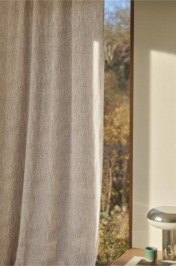 Jotex Gardin Med Multifunksjonsbånd Med 1pakke Beige/naturhvit TINA 223280001250