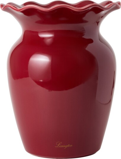 Wavy vase 25 cm rød