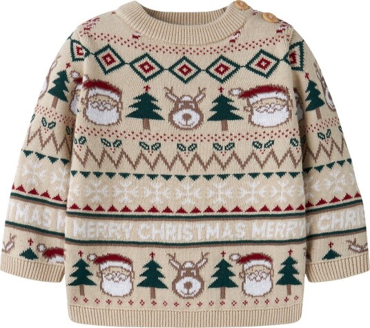 Name It Genser - Strikk - NbnRalkos - Peyote - Name It - 1 år (80) - Genser - Beige