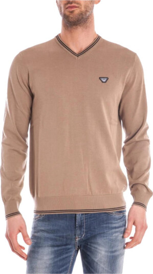 Armani Jeans Herre Strikkevarer Beige 2XL, Armani Jeans Herre Strikkevarer Beige 2XL,
