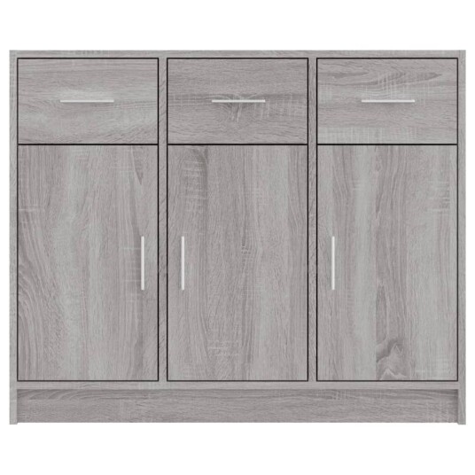 vidaXL Skjenk grå sonoma 91x28x75 cm konstruert tre