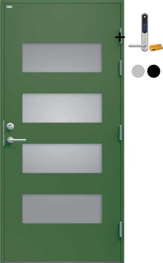 Ytterdør Diplomat Alma Klart Glass med Yale Doorman Classic Home