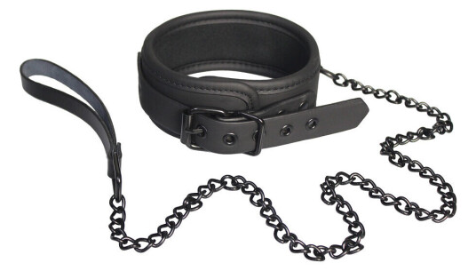 DreamToys Dream Toys: Blaze, Luxury Fetish Collar and Leash, svart