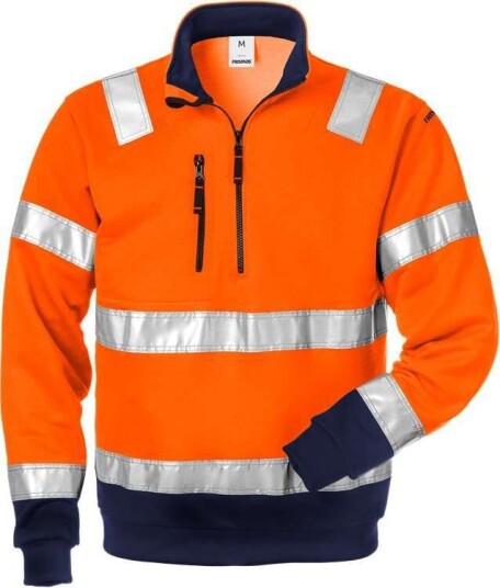 Fristads Sweatshirt 728 Shv, Klass 3 Varsel Orange/marinblå L