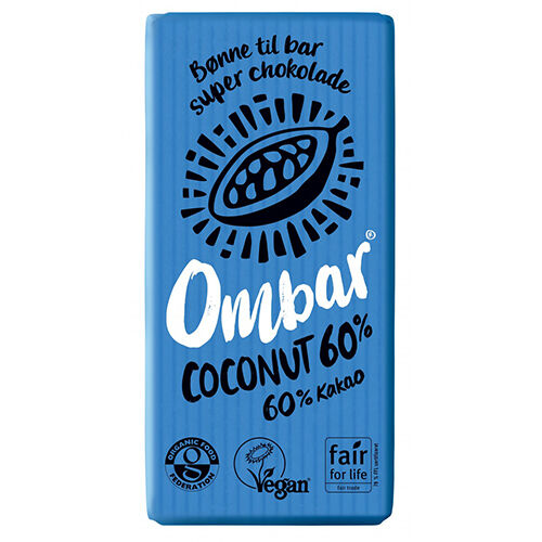 Ombar Kokos Sjokoladebar 60% 35gram 1 Bar Ombar Kokos Sjokoladebar 60% 35gram 1 Bar