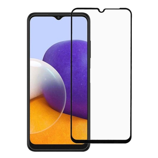 INCOVER Samsung Galaxy A22 (5G) Herdet glass - Skjermbeskytter - Svart