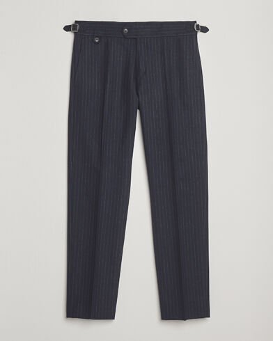 Tiger of Sweden Tense Wool Pleated Pinstriped Trousers Blue Function