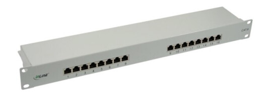 Inline 76216 Rj-45 Grå Rackmontering 1U