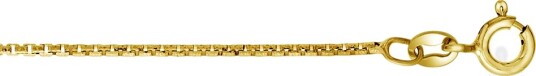 Pan Jewelry Veneziansk kjede i 925 forgylt sølv 1,25 mm 50 cm