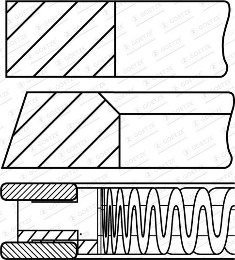 Stempelringsett GOETZE ENGINE 08-428500-00 Stempelringsett GOETZE ENGINE 08-428500-00
