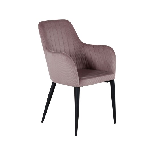 Venture Design COMFORT spise stol Rosa Fløyel/svart Rosa