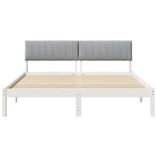 Sengestamme Hvit og lysegrå 150 x 200 cm Heltre furu