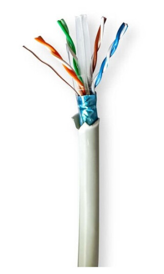 Nedis CAT6 Nettverkskabel 100m F/UTP Grå Innendørs Rund Nedis CAT6 Nettverkskabel 100m F/UTP Grå Innendørs Rund