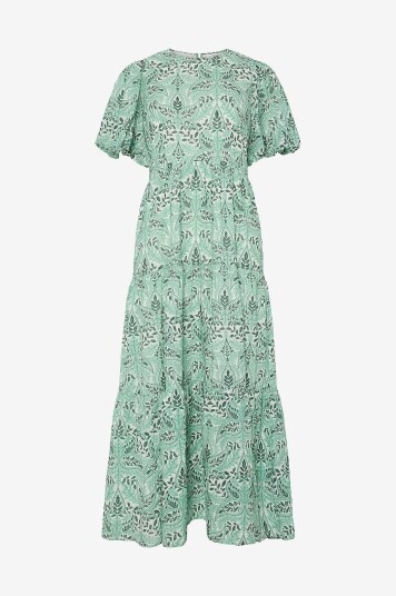 Yas Maxikjole yasBotanico SS Ankle Dress S. Hvit