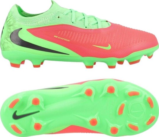 Nike Phantom 6 Pro Low Cut MG Erling Haaland Personal Edition   Hot Punch/Svart/Grønn streik Barn   Multi Ground (MG) størrelse 33½