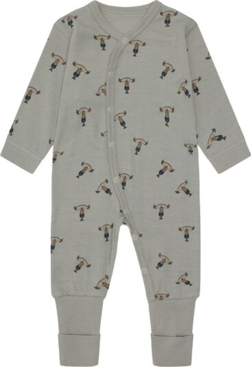 Hust And Claire Hust & Claire Manu Strong Man ull/bambus heldress forest fog 74