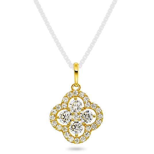 Pan Jewelry, Anheng i 585 gult gull med zirkonia Pan Jewelry, Anheng i 585 gult gull med zirkonia