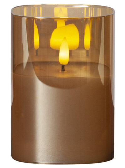 STAR TRADING 063-95 FLAMME 9X12,5CM LED-STEARINLYS AMBER 063-95