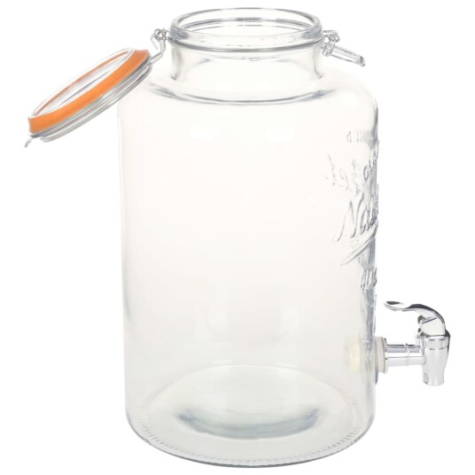 vidaXL Vanndispenser XXL med kran gjennomsiktig 8 L glass vidaXL Vanndispenser XXL med kran gjennomsiktig 8 L glass