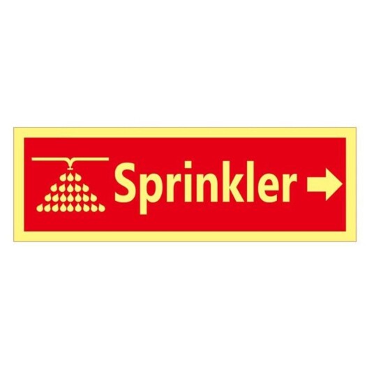 Skilt Sprinklerpil Høyre Skilt Sprinklerpil Høyre