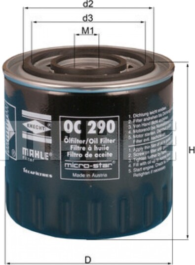 Oljefilter KNECHT OC 290